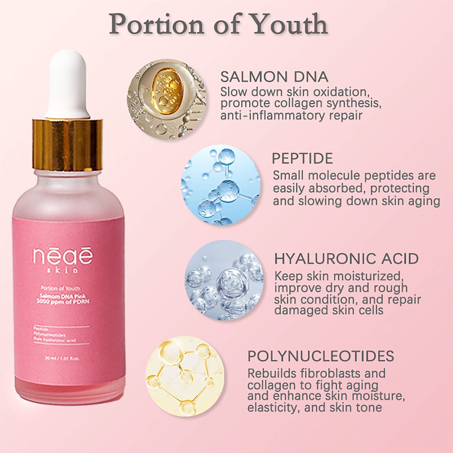 Salmon DNA 5000 PPM Of PDRN Pink Serum