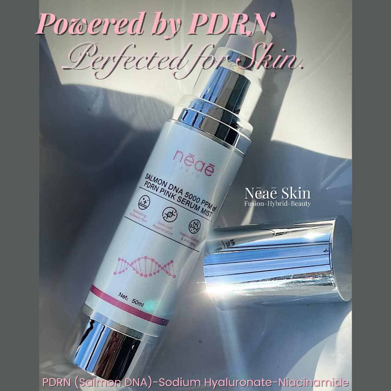 PDRN Pink Serum Mist For Dewy Skin • Niacinamide • Hyaluronic Acid • PDRN