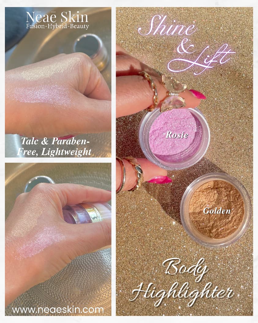 Shine & Lift Face Highlighter • Talc-Free • Sparkling Glow Formula • 5 Shades