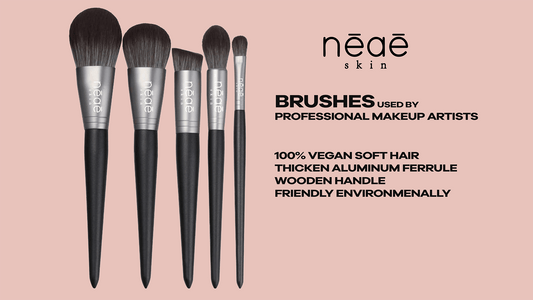 Professional Makeup Artist Brushes — Blush, Contour, Foundation, Eyeshadow & Precision Detail. 100% Vegan Soft Hair. Wooden Handle.