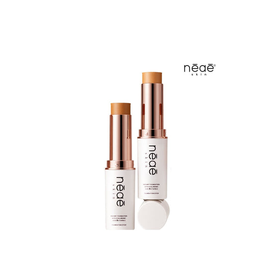 Radiant Shimmer Foundation Stick — Medium Coverage with a Luminous Glow. Hyaluronic Acid + Vitamin E + Mica. 9 Shades.