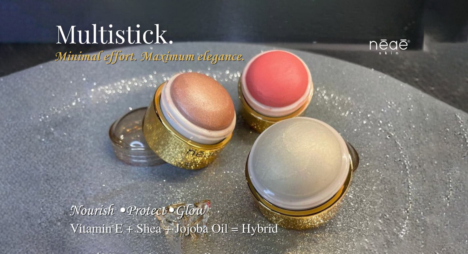 Multistick Blush Balm for Eyes, Cheeks & Lips. Infused with Vitamin E