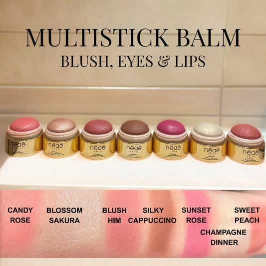 Multistick Blush Balm for Eyes, Cheeks & Lips. Infused with Vitamin E