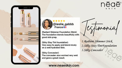 Neae Skin Super Silky Stay Tint Foundation Stick (Hydrating & Blends Beautifully)