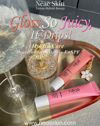 Lip Drip Glacè • Hybrid Formula • Hyaluronic Acid • Vitamin E • UV Filters • 5 Shades