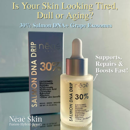 Neae Skin Salmon DNA Drip 30% Serum – PDRN, Grape Exosomes, Copper Peptides & Astaxanthin anti-aging serum for radiant, youthful skin