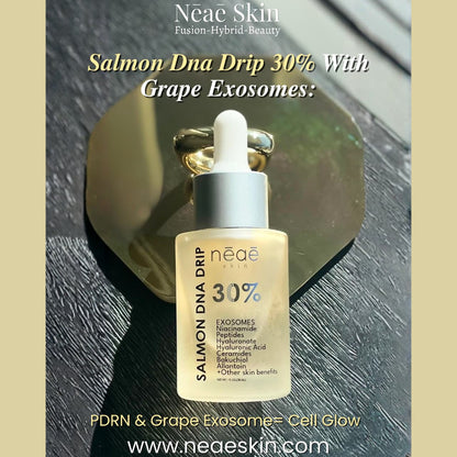 Neae Skin Salmon DNA Drip 30% Serum – PDRN, Grape Exosomes, Copper Peptides & Astaxanthin anti-aging serum for radiant, youthful skin