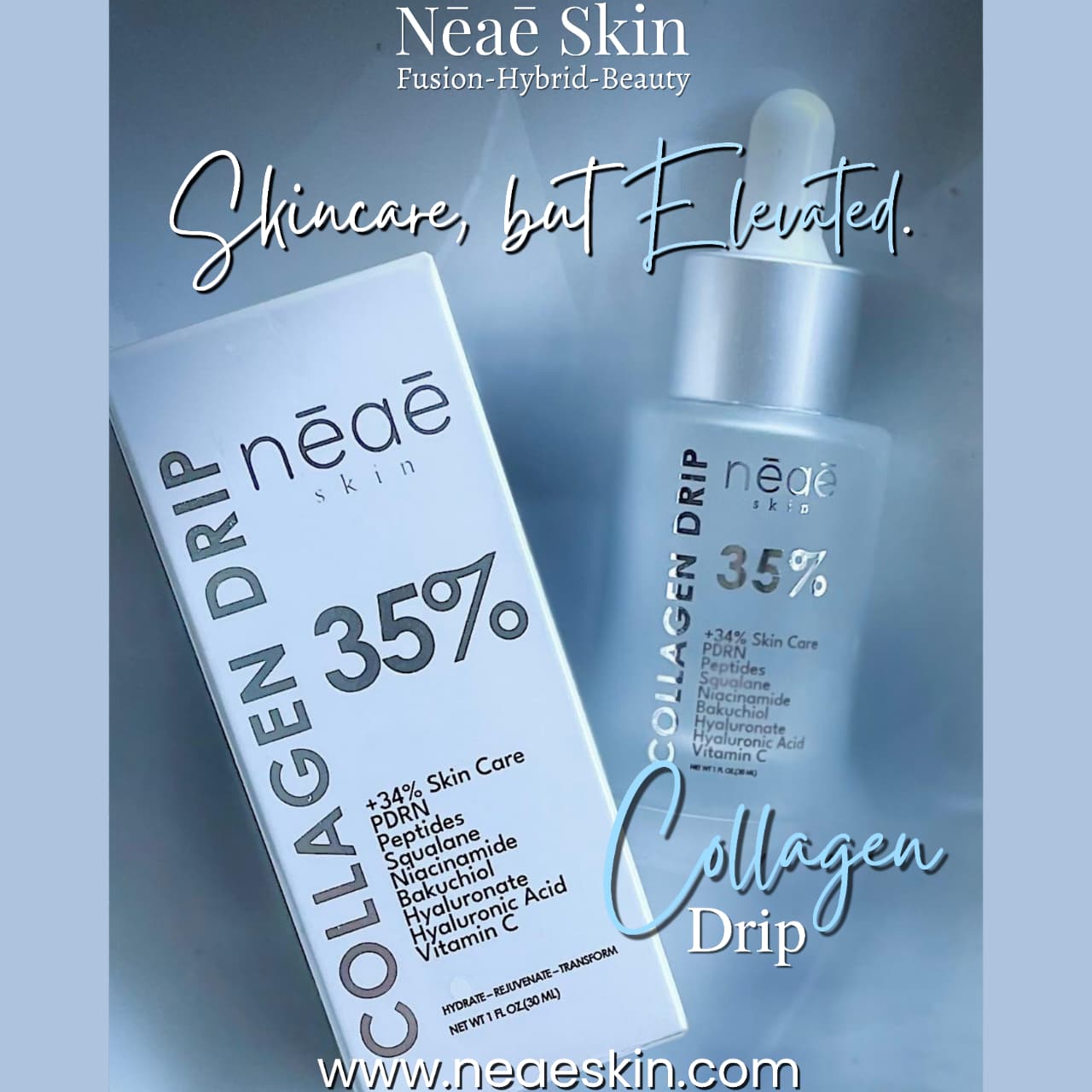 Neae Skin Collagen Drip 35% – PDRN, Bakuchiol, Copper Peptides & Niacinamide premium face serum