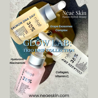 Neae Skin Glowing Drip 28% Serum – Niacinamide, Bakuchiol & Copper Peptides brightening serum for radiant, even-toned skin

Neae Skin Collagen Drip 35% – PDRN, Bakuchiol, Copper Peptides & Niacinamide premium face serum