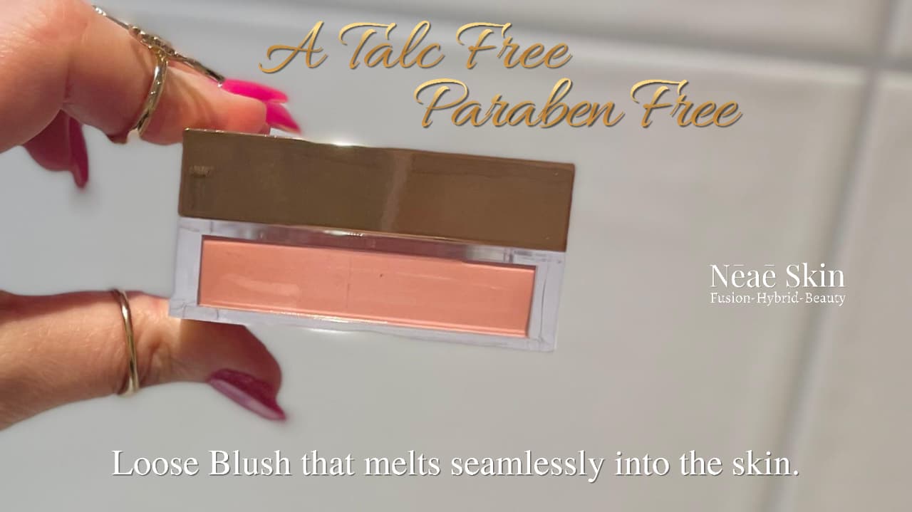 Loose Blush Powder • Talc-Free • Paraben-Free • Hybrid Formula • Boron Nitride • Jojoba • Vitamin E