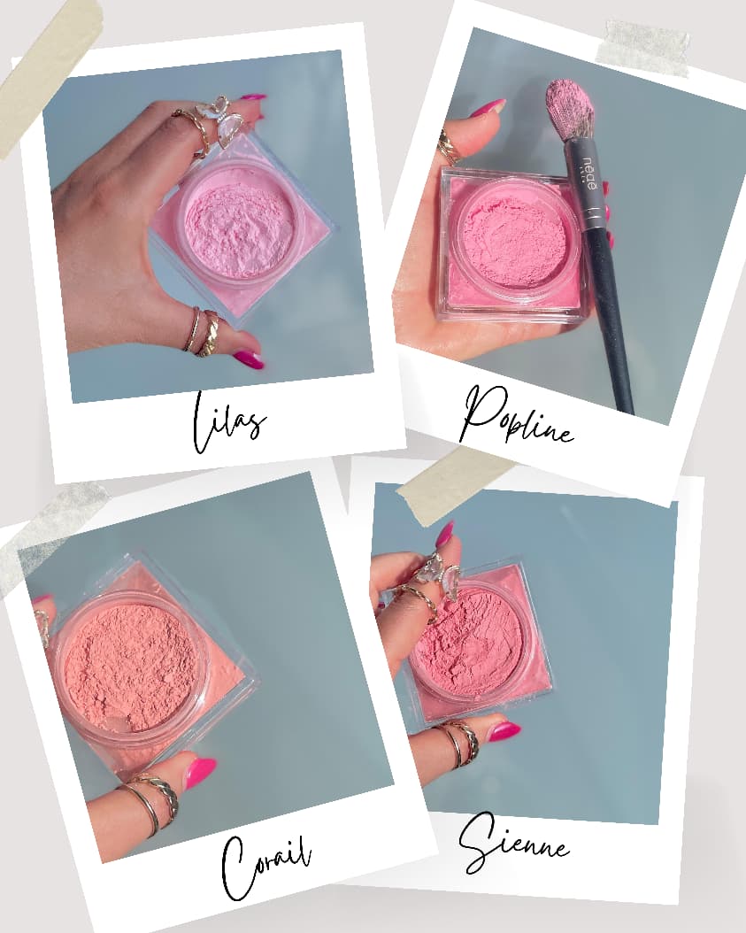 Loose Blush Powder • Talc-Free • Paraben-Free • Hybrid Formula • Boron Nitride • Jojoba • Vitamin E
