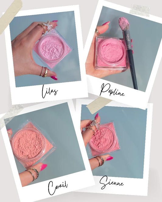 Loose Blush Powder • Talc-Free • Paraben-Free • Hybrid Formula • Boron Nitride • Jojoba • Vitamin E