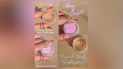 Shine & Lift Face Highlighter • Talc-Free • Sparkling Glow Formula 