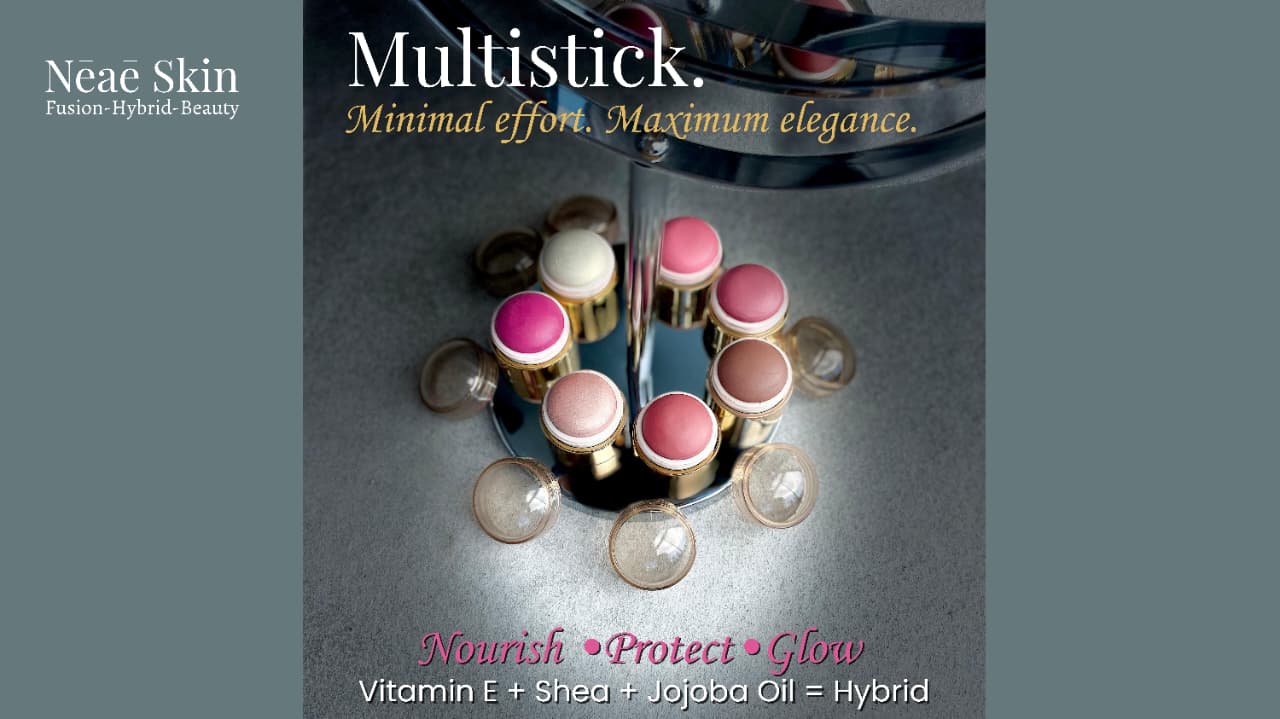 Multistick Blush Balm for Eyes, Cheeks & Lips. Infused with Vitamin E