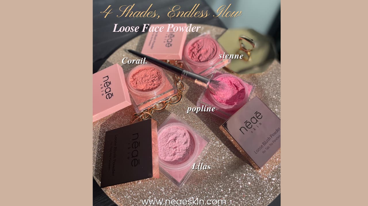 Loose Blush Powder • Talc-Free • Paraben-Free • Hybrid Formula • Boron Nitride • Jojoba • Vitamin E