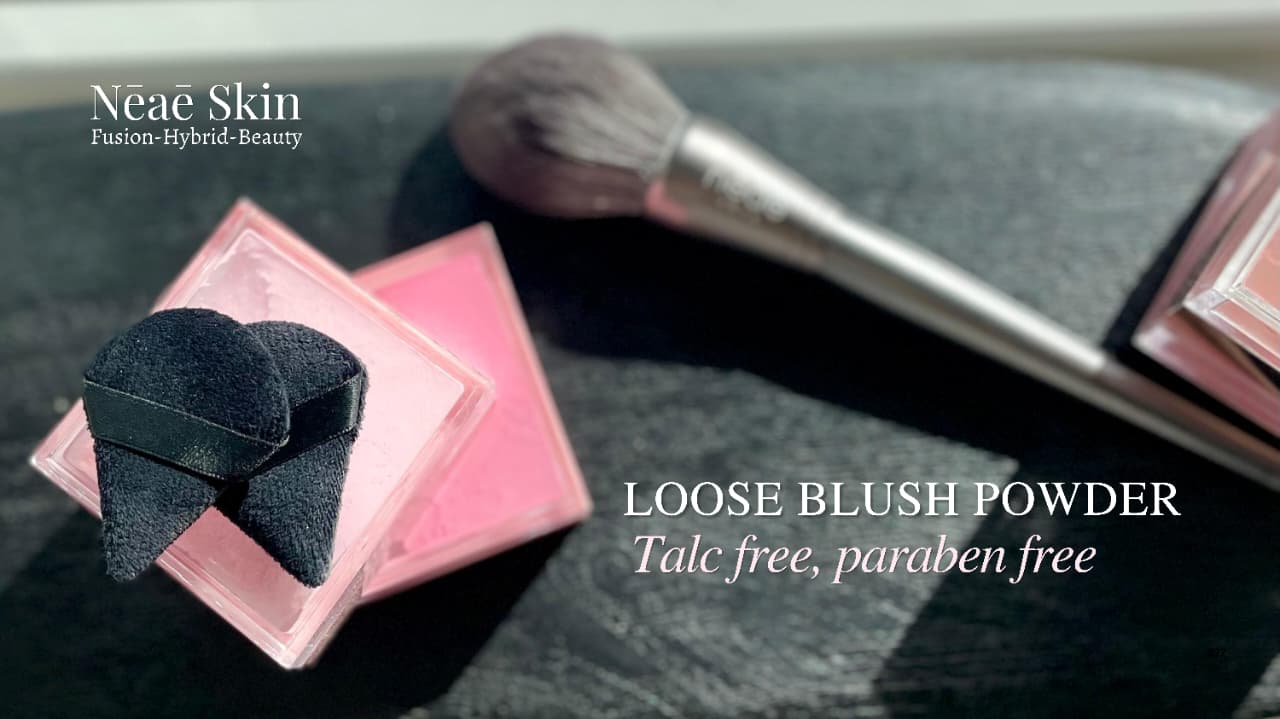 Loose Blush Powder • Talc-Free • Paraben-Free • Hybrid Formula • Boron Nitride • Jojoba • Vitamin E