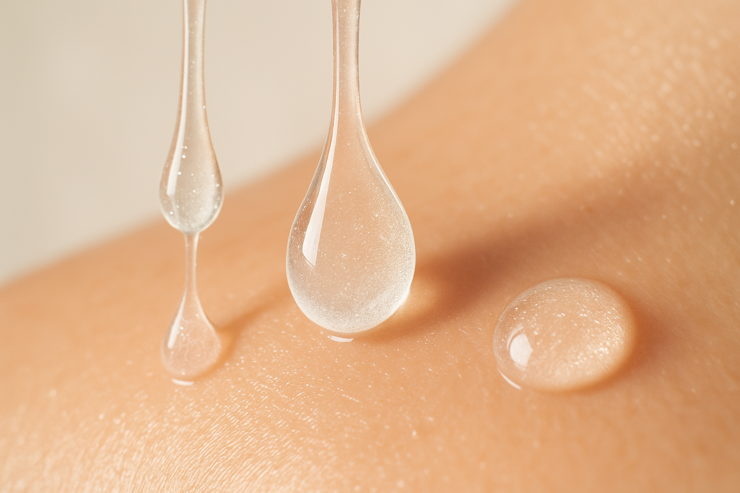 snail mucin serum drops on face